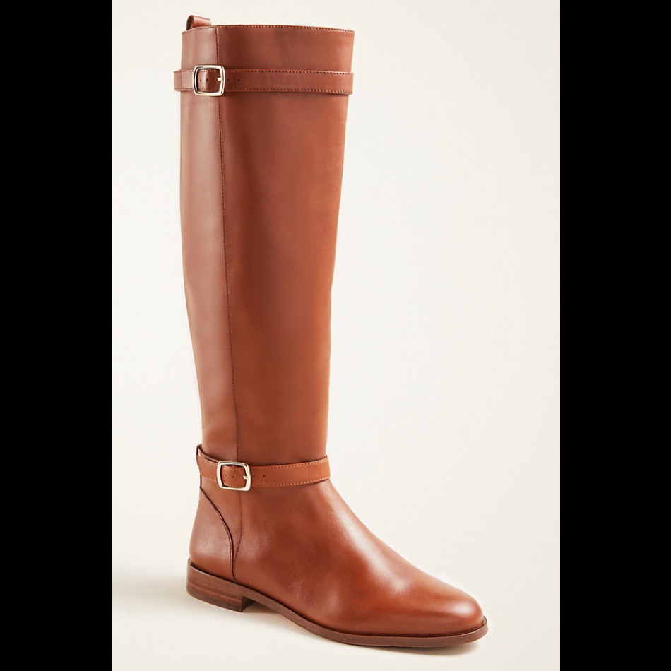Never Worn Extended Calf Leather Boots